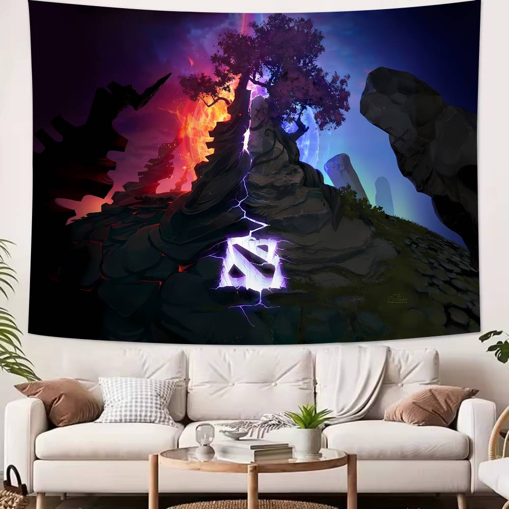Large Cool Fashion XL Dota 2 Gaming Tapestry Popular Room Decoration Wall Tapestry Art Room Home Decor Wall Art Decor