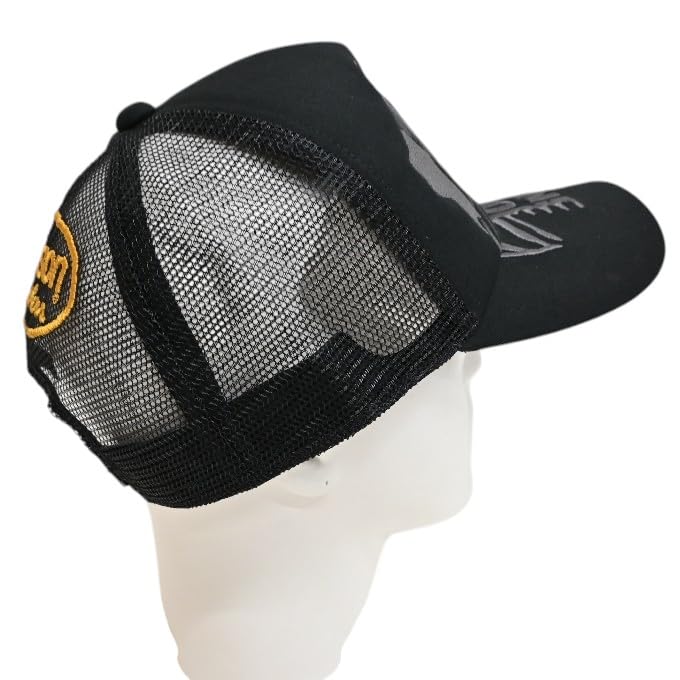 Vanson NVCP-2509 Twill Mesh Cap, Bone, Men's Biker/Motorcycle Hat (JP, Alphabet, Free Size, Black)