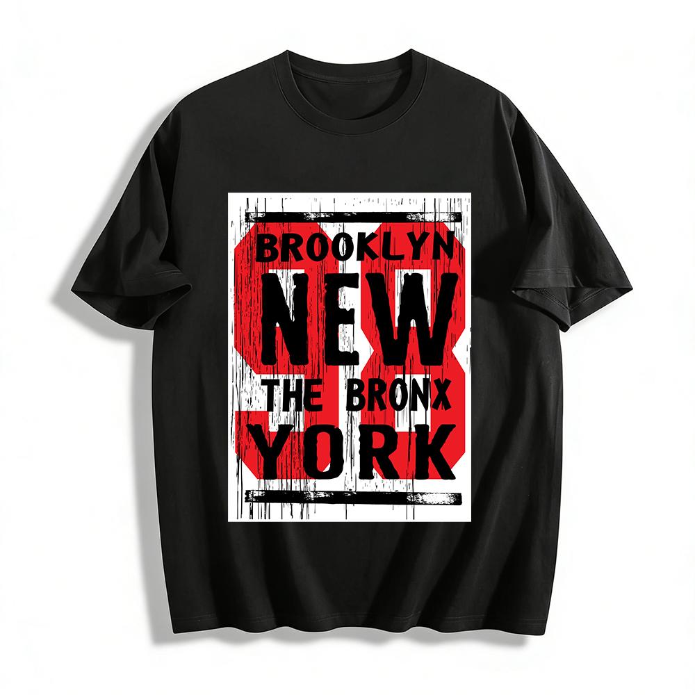 

Vintage Brooklyn The Bronx New York Graphic Casual Top Pure cotton T-shirt XXS
