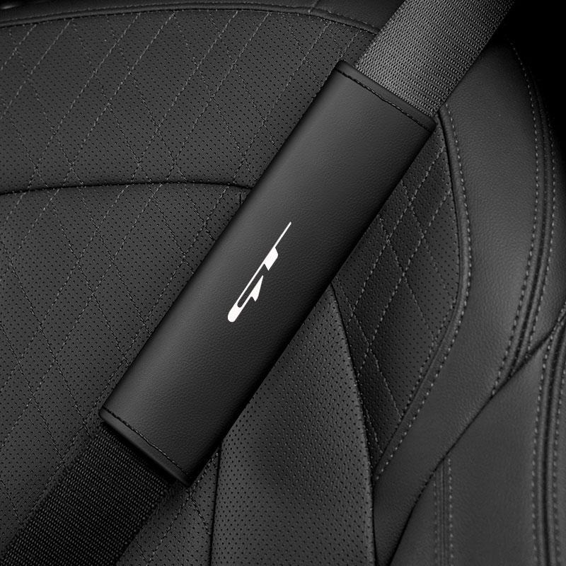 Car Styling Seat Belt Cover Leather Seatbelt Shoulder Strap Protector Pads For KIA GT GTLINE car Accessories