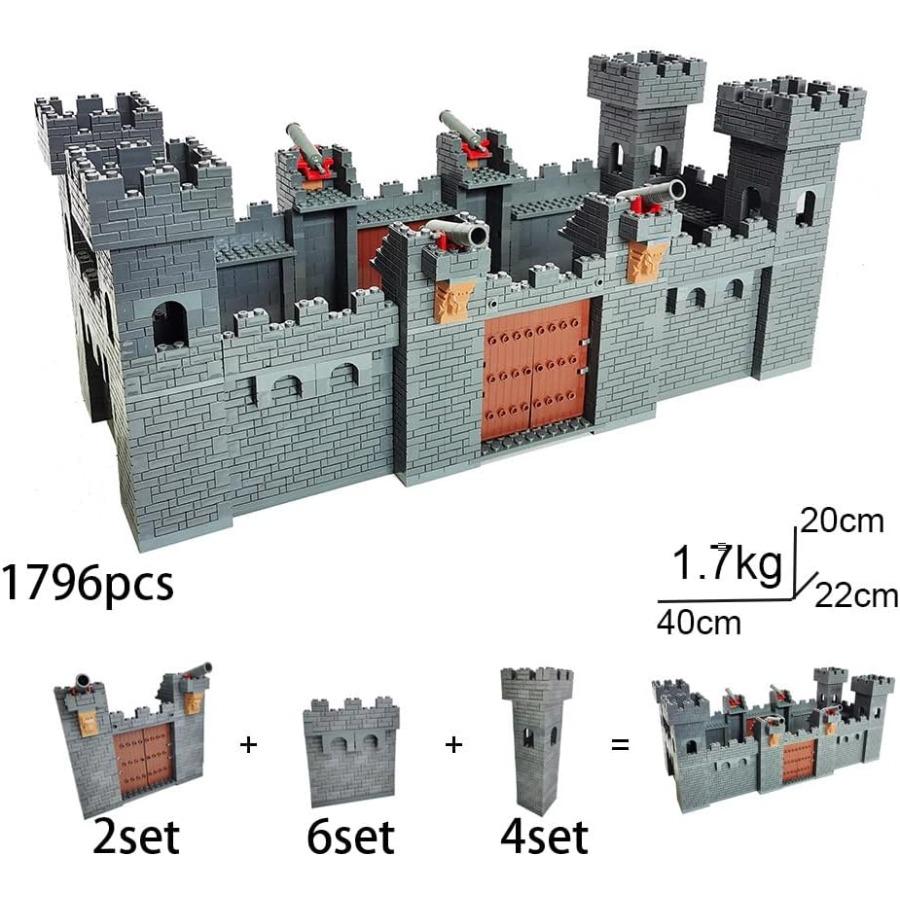 

1796pcs DIY Stronghold Medieval Castle for Military Battle Building Block Knights Warrior Middle Age Fortress Brick Set Ideal f United States