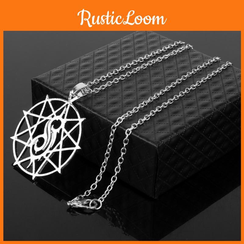 Slipknot Geometric Alloy Necklace With Pendant For Travel Gift