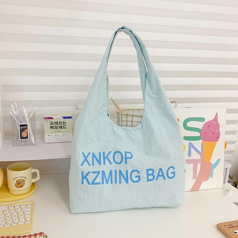 Large Nylon Shoulder Bag With Scrunched Design And Phone Pocket For Womens Fashion