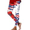 Calças Casuais Femininas com Estampa Reta para Uso ao Ar Livre, Calças de Yoga Slim Estampadas