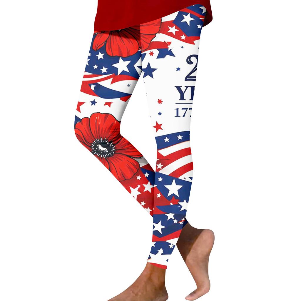 Calças Casuais Femininas com Estampa Reta para Uso ao Ar Livre, Calças de Yoga Slim Estampadas