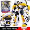 Mini Force 7 Super Agent King Power Patrol Transforming Robot Toy Model