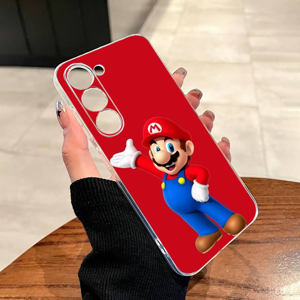 cartoon Super M-MarioS Bros Phone Case For SamsungA10,12,20,21S,30,31,40,50,51,52,70,71 Transparent Cover Samsung a21s