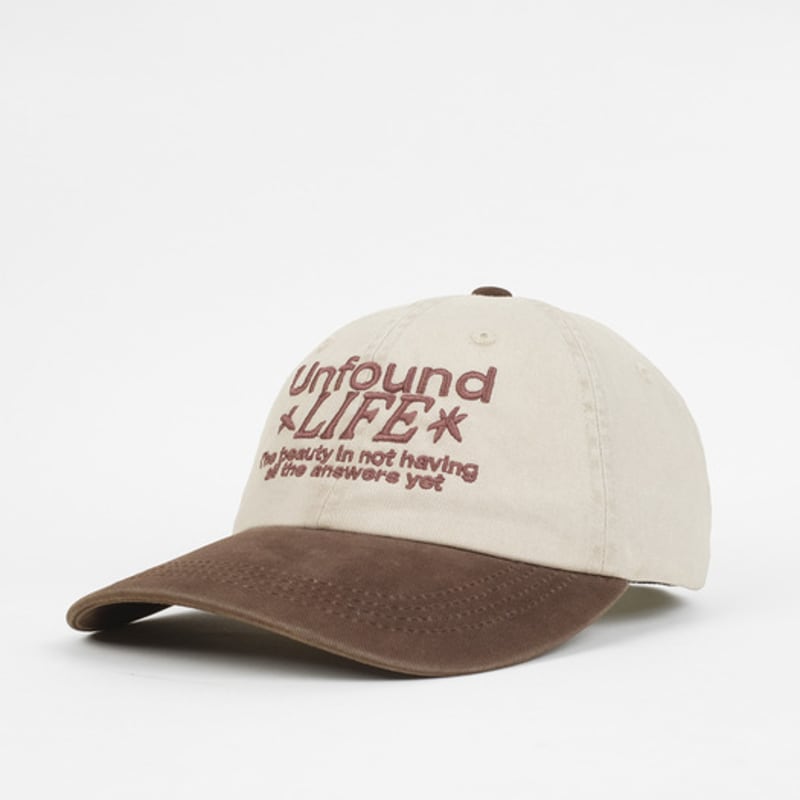 BALLOON FRIENDS MESSY ADVENTURE Unfound Life Two-Tone Washed Ball Cap Brown