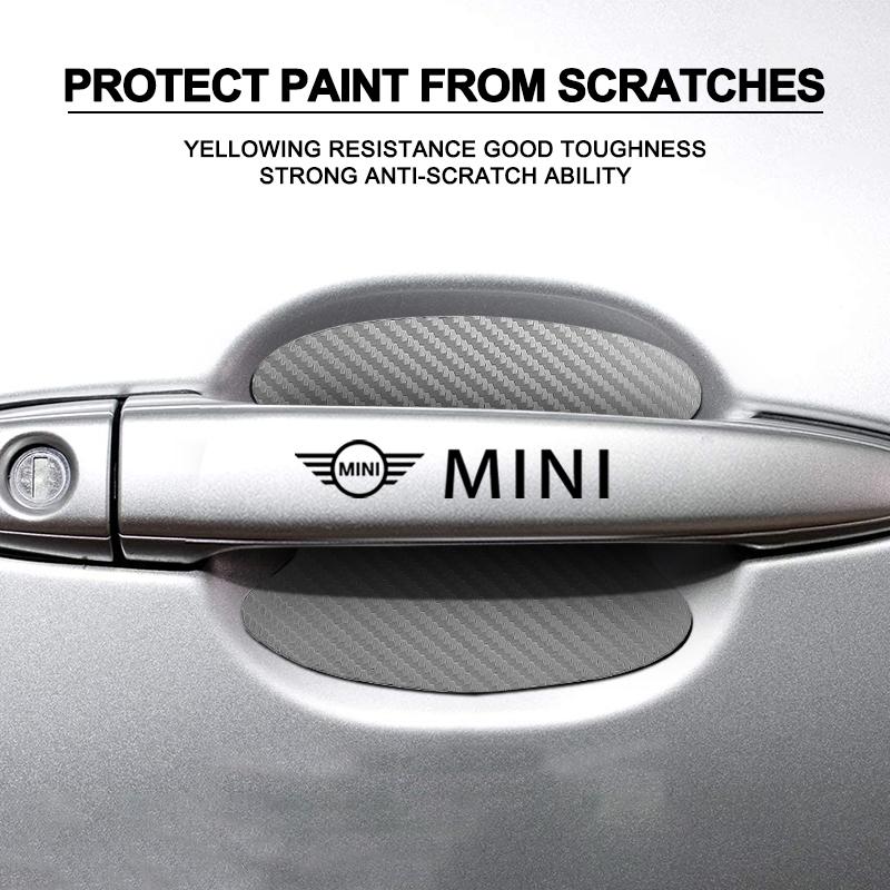 Car Door Sticker Carbon Fiber Scratches Auto Handle Protection Film For Mini Cooper One S Clubman R50 R53 R56 R60 F55 F56 R57 R58 R59