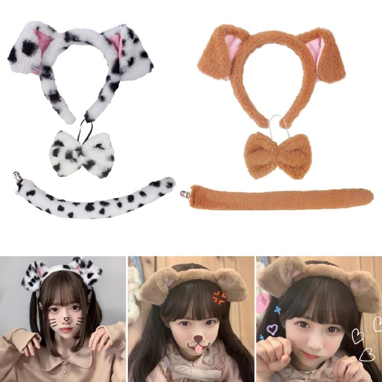 AnimeExpo Dog Role Play Costume Plush Ear Headband/Tail Themed Party Dress Up