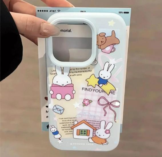 Little Rabbit Cartoon Case for 17 Pro Max 16, 15 Pro, 14 Plus, and Millet 11/13