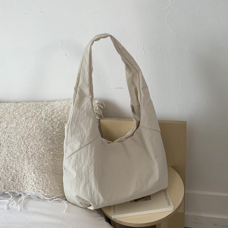 Canvas bag women's large-capacity new summer versatile simple shoulder underarm bag college student tote bag