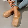Fashion 2025Womens Slippers  Summer Breathable Casual  Round Toe Sandals Mom Transparent No-slips Slides  Flips Flop