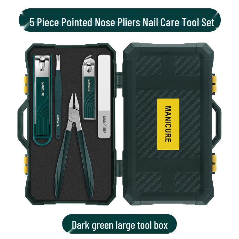 Stainless Steel Cuticle Nipper & Tweezers Set for Thick Nails and Ingrown Toenails.