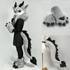 Furry Dragon Paw Gloves Cosplay Costume Accessory Soft Plush Animal Hand Prop Anime Convention Performance