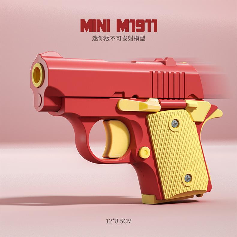 Mini Decompression Model Toy M1911 for Kids 6+! Manual Model Toy Gun For Boys Girls Outdoor Games Non-launchable model Gift