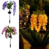 Durable Realistic Solar Wisteria Flower Lamp Waterproof Cordless Garden Floor Lamp Artificial Creative Garden Solar Lights House