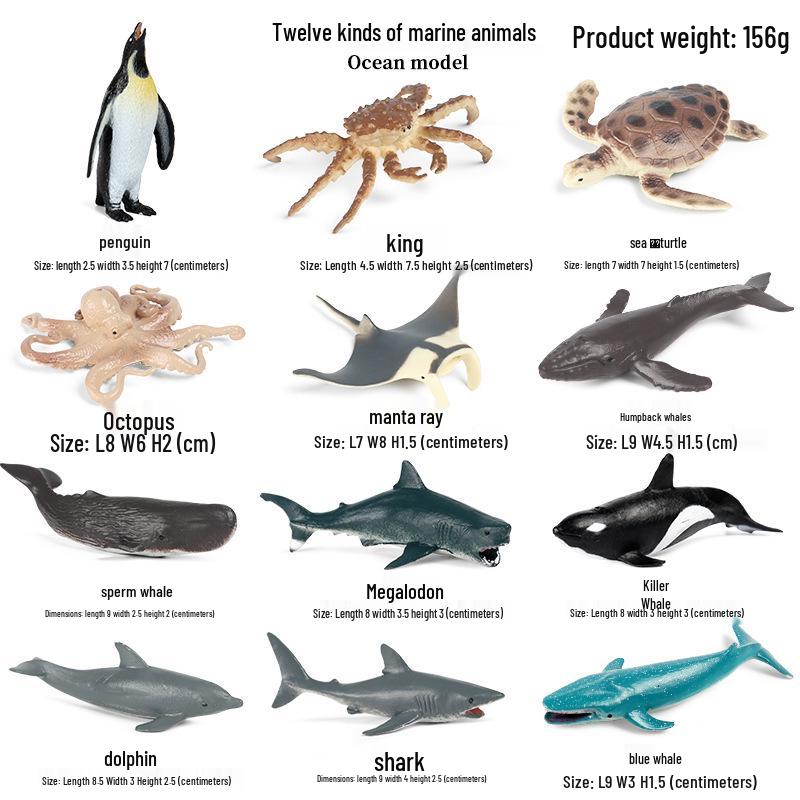 Polar Wildlife Animal Model Toy Set: Polar Bear & Penguin