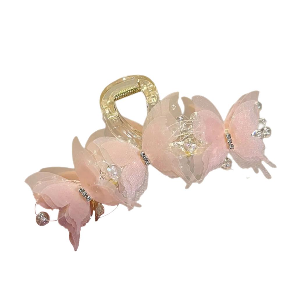 Aesthetic Mesh Butterfly Hair Claw Clip Acrylic Hair Shaping Jaw Clip Strong Secure Claw Clip Hair Styling Accessories