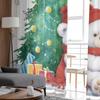 Christmas Snowflakes Retro Koala Curtains For Living Room Bedroom Home Decoration Window Voile Tulle Curtain Drapes