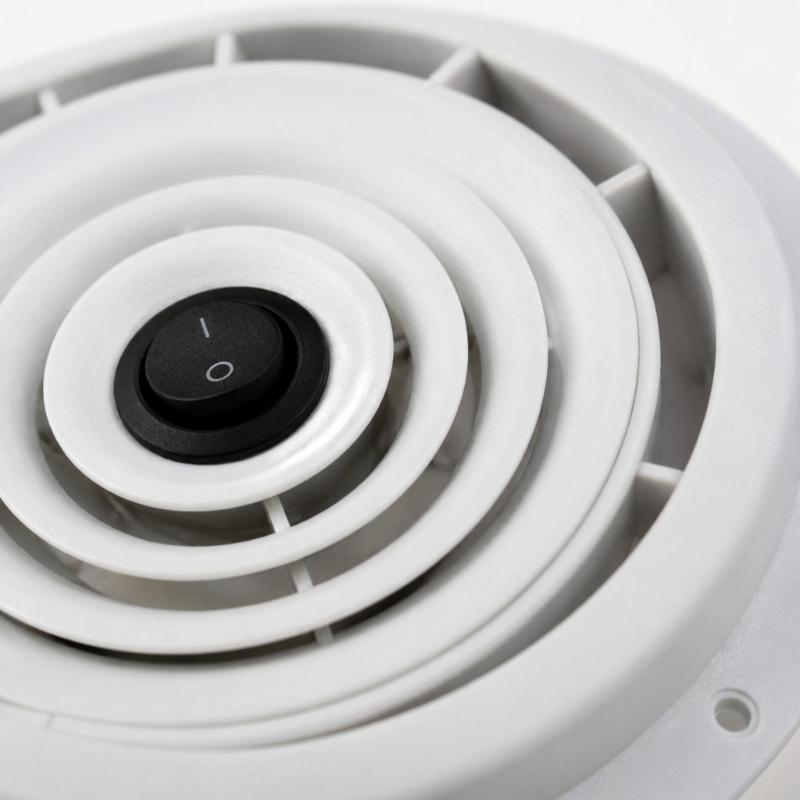 Motorhome Vent Light Assembly for Round Roof Opening, Roof Mounted Component with Integrated LED Using 12V Power