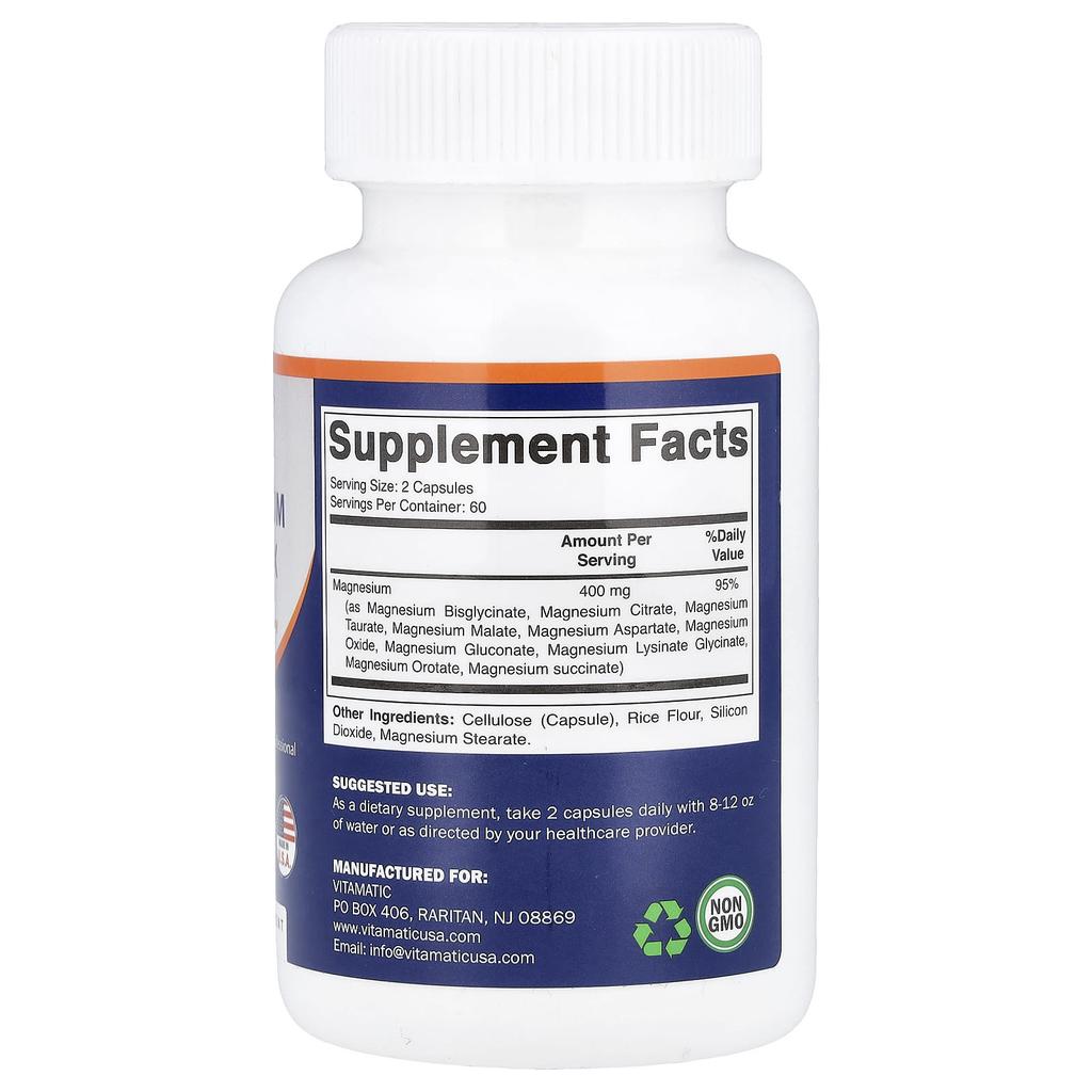 Vitamatic, Magnesium Complex, 120 Capsules