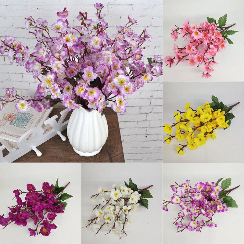 Gorgeous 43cm Artificial Plum Spring Blossom With 81 Heads For Home Garden Decor