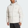 Adidas FW24 Basic Down Series Water-Resistant Sports Casual Hooded Cotton Jacket Men Jacket Light-Gray JG5941