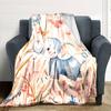 1pc Elephant Name blanket Lightweight Flannel Throw for Sofa Bed Travel Camping Livingroom Office Couch Chair