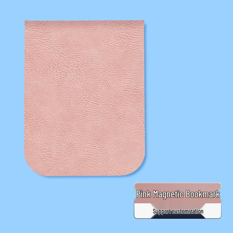 Crazy Horse Leather Double-Sided Magnetic Bookmark Clip