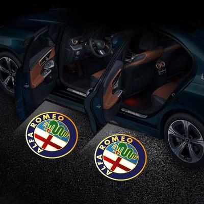 2pcs Car Door Welcome Lights Led Projector Lamp Auto Accessories For 159 147 156 166 Giulietta Giulia Mito Stelvio Brera Spider