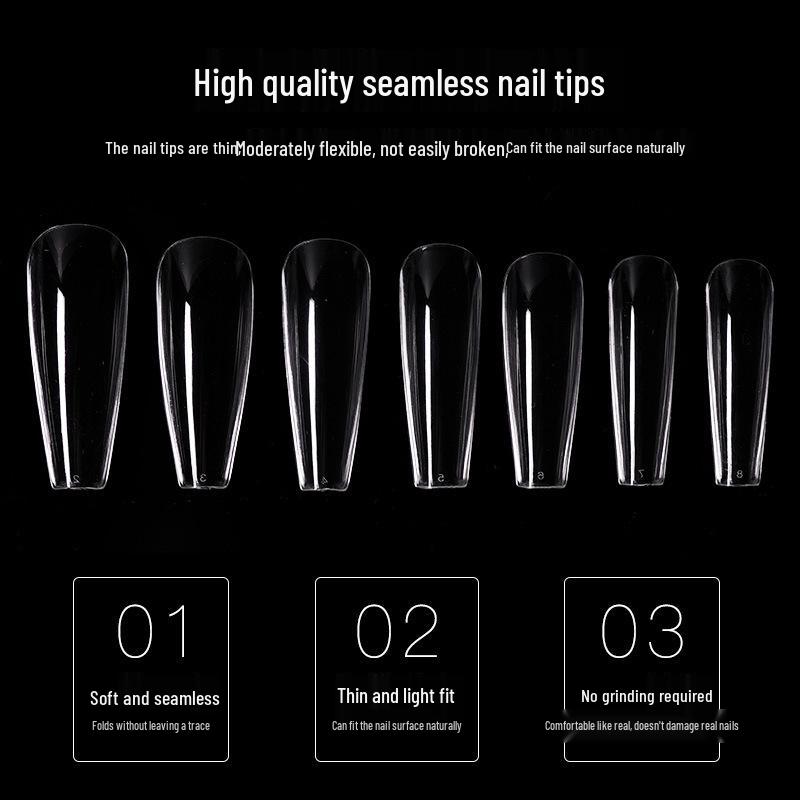 Nail Art Ultra-Thin Transparent Frosted False Nail Extensions