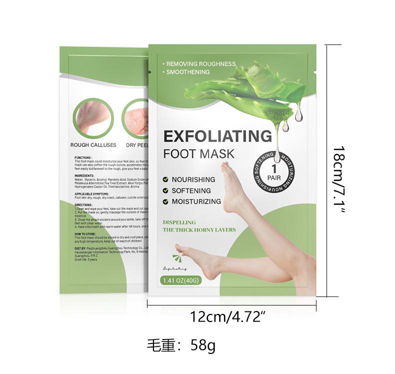 

Маска для ног с авокадо, удаляющая омертвевшую кожу и увлажняющая маска для ног, отшелушивающая и питательная, уход за ногами aloe vera