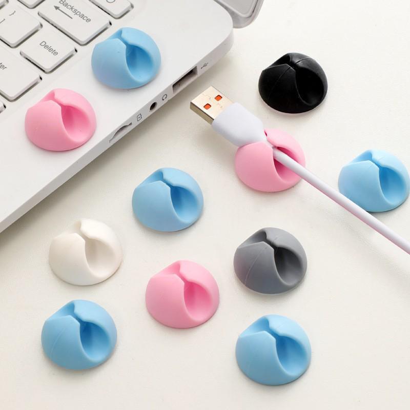 Multi-Hole Self-Adhesive Cable Organizer and Power Cord Holder