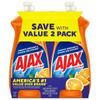 Ultra Liquid Dish Soap Orange Scent Triple Action 28 Oz 2 Pack Effective Cleaning Non Toxic Grease Cutter Odor Fighting Kitchen