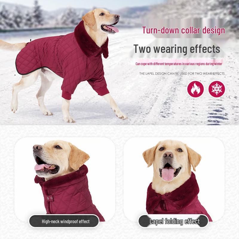 Winter Daunenjacke für mittelgroße und große Hunde - Winddicht, Warm, Zweibeiniges Design
