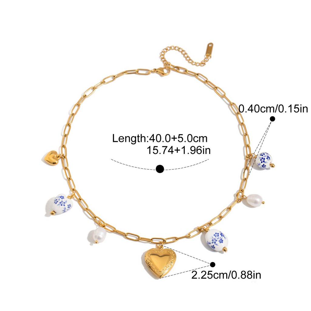 Yori Trendy Stainless Steel Charm Pendant Necklace Earrings Summer 18K Golden PVD Trendy Charm Set Jewelry Wholesale