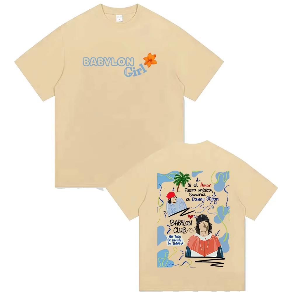 Singer Danny Ocean Babylon Girl Tour 2026 Merch T Shirts Unisex Women Vintage High Quality pure Cotton Tshirt Hip Hop Streetwear