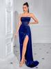 Damen High-End Stretch Satin Abendkleid - Sexy Sommer Party Mode