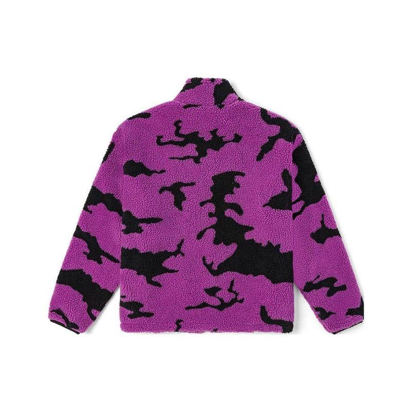 Vans Veste Polaire à Col Montant Zippée Femme Vêtements d'Extérieur Multicolore VN0007VM43F