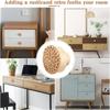 Furniture Hardware Wooden Handles Dresser Pulls Round Wardrobe Handle Rattan Drawer Knobs  Home