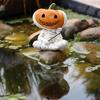 Halloween Statue Mummy Pumpkin Fisherman Figurine Spooky Gothic Statue Decor for Party Home Garden Shelf Room Table Christmas