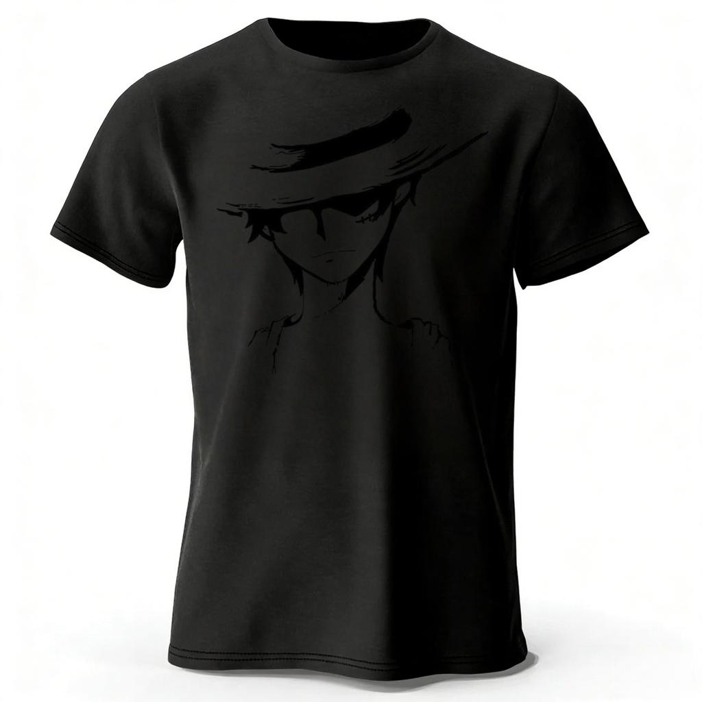 2026 Neues One Piece Luffy Reine Baumwolle Kurzarm Herren und Damen Modische Streetwear Übergröße Locker Sport T-Shirt