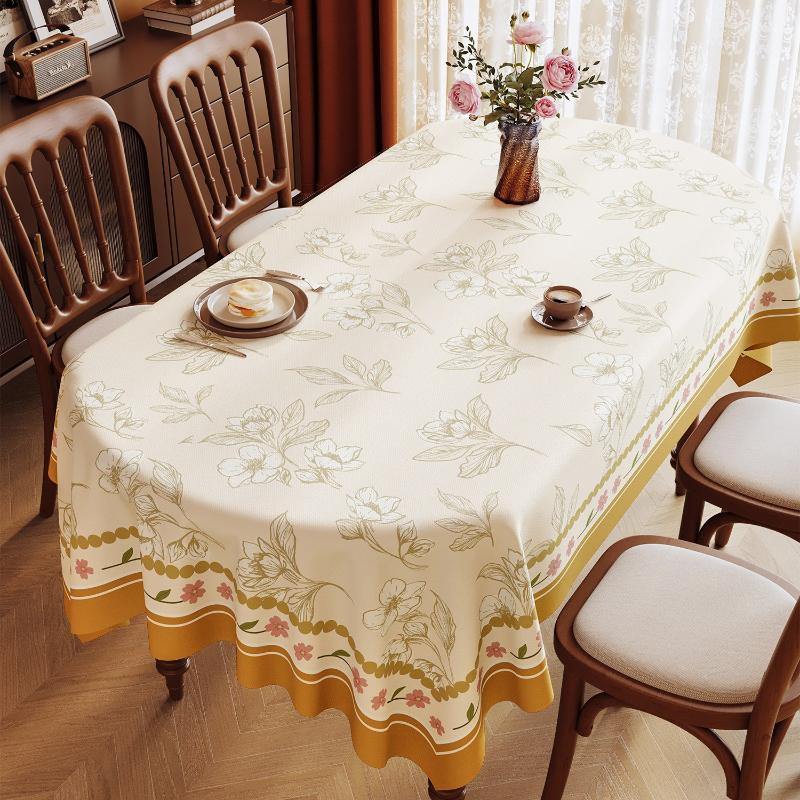 Retro Tablecloth Anti Slip Silent Table Mat PVC Decorative Cloth Used for Rectangular Elliptical and Circular Dining Tables Living Room Dining Room