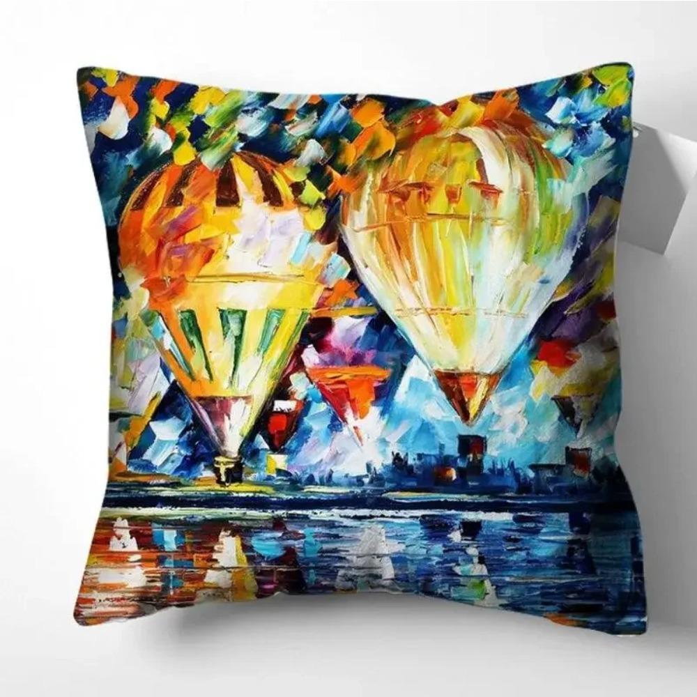 Housses De Coussin Avec Peinture Artistique, Taies D'oreiller, Décoration Pour La Maison, Canapé, Salon