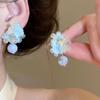Resin Flower Tassel Drop Earrings Sweet Cute 1 Pair Non-irritating Ear Jewelry for Girls Beach Travel Daily Outfits
