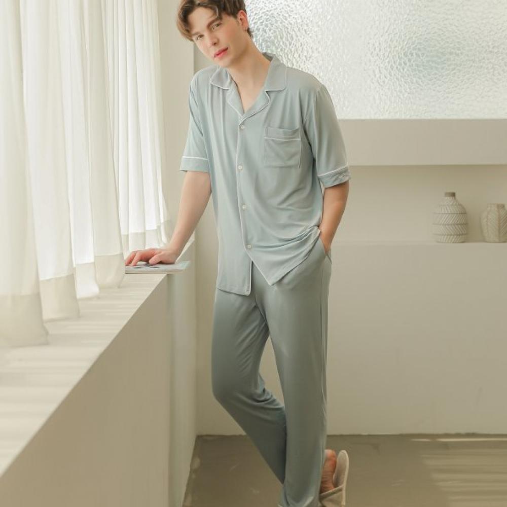 Frenchiel Пижама Микромодал Светло-голубая Fmpj062h M