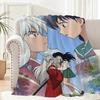 Comics Inuyasha Throw Lightweight 240g Flannel Blanket Soft Skin-friendly for Summer Cooling
