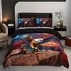 Adler Muster 3D Digitaldruck Quilt Set Dreiteiliges Bettwäscheset