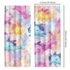 2pcs Kawaii Axolotl Blackout Curtains   Colorful Tie Dye Salamander Design Drapes